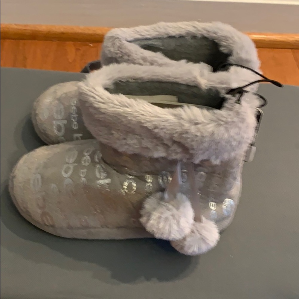 Gray and silver Girls’s bootie medium 13-1